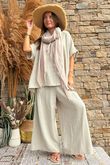 Pure Cotton Santos Quinn Culotte Pant Stone /5 =